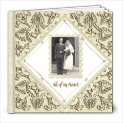 True Love Damask Wedding Album 8 x 8 - 8x8 Photo Book (20 pages)