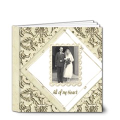 True Love Damask Wedding Album deluxe 4 x 4 - 4x4 Deluxe Photo Book (20 pages)