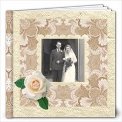 Wedded Bliss Mocca Damask 12 x 12 Celebration album - 12x12 Photo Book (20 pages)