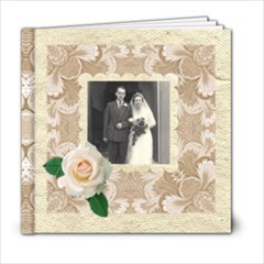 Wedded Bliss Mocca Damask 6 x 6 Celebration album - 6x6 Photo Book (20 pages)