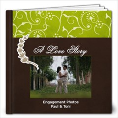 12x12 - A Love Story- Simple Engagement/Wedding Photobook Template - 12x12 Photo Book (20 pages)