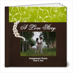 8x8- A Love Story- Simple Engagement/Wedding Photobook Template - 8x8 Photo Book (20 pages)