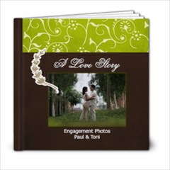 6x6- A Love Story- Simple Engagement/Wedding Photobook Template - 6x6 Photo Book (20 pages)