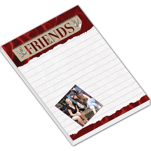 Friends Red Large Memo Pad By Lil