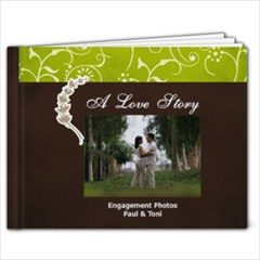 9x7- A Love Story- Simple Engagement/Wedding Photobook Template - 9x7 Photo Book (20 pages)