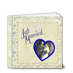 Just Married 4 x 4 Wedding Album - 4x4 Deluxe Photo Book (20 pages)