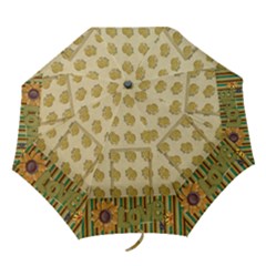 Love, Sunflowers and Froggies- folding umbrella