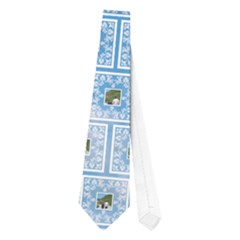Blue Sky Cloudes Father & Son tie single side - Necktie (One Side)