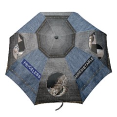 Rugged Denim Folding Umbrella