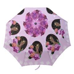 Pink Hydranga folding Umbrella