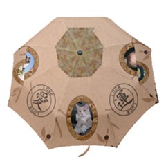 Family, Friends, Love, Luck Japanese Folding Umbrella