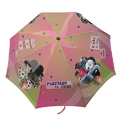 Pretty Pink Friends Folding Umbrella