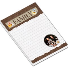 Family Flower Design Large Memo Pad - Large Memo Pads