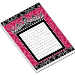 Black & Pink Crown Memo Pad - Large Memo Pads