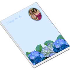Blue Hydranga large Memo - Large Memo Pads