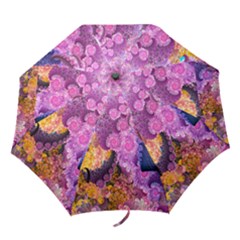 abstract swirl purple - Folding Umbrella