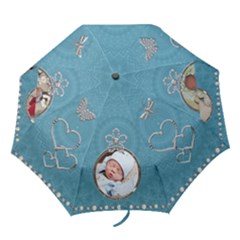 Pretty Blue Sparkle Folding Umbrella Pretty Blue Sparkle Folding Umbrella