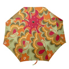 retro orange umbrella - Folding Umbrella