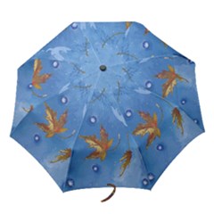 golden leaves umbrella  - Folding Umbrella