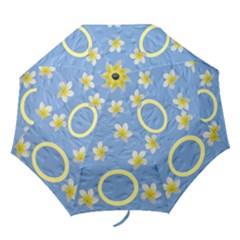 Summer Frangipani and Butterfly Folding Umbrella