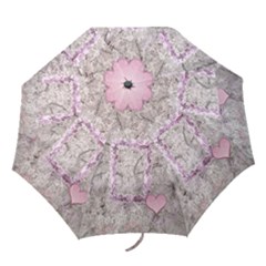 Easter Lavender heart umbrella - Folding Umbrella