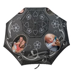 Charcoal Swirl Folding Umbrella