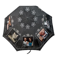 Black Pretty Family Brag Umbrella - Folding Umbrella