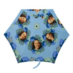 Blue Hydranga Mini Folding Umbrella