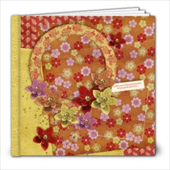 Floral/Oriental 8x8 Album, template - 8x8 Photo Book (20 pages)