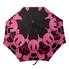 pink skull5 umbrella - Folding Umbrella