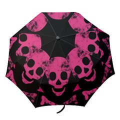 pink skull1 umbrella - Folding Umbrella