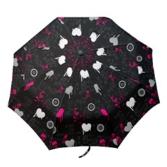 pink skull6 umbrella - Folding Umbrella