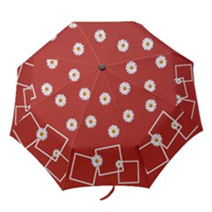 red-daisy umbrella - Folding Umbrella