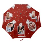 Red Floral Brag Umbrella - Folding Umbrella