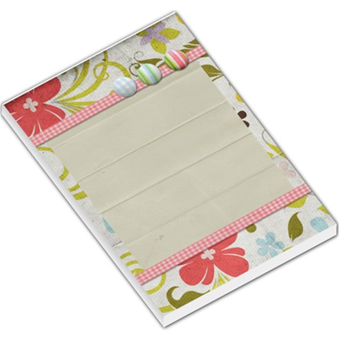 Spring Easter Floral Large Memo Pad By Redhead Scraps