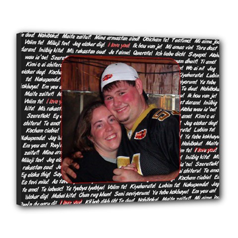 Chris & Lynne I love you! canvas - Canvas 20  x 16  (Stretched)
