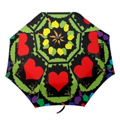 and hearts  - Folding Umbrella