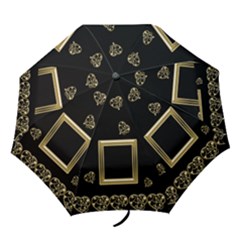 Black and Gold folding umbrella