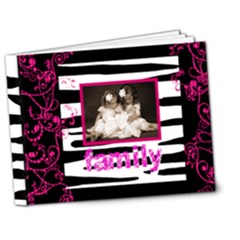 Pink N Zebra  Deluxe Family Brag Book 7 X 5