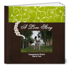 8x8- Deluxe A Love Story- Simple Engagement/wedding Photobook Template