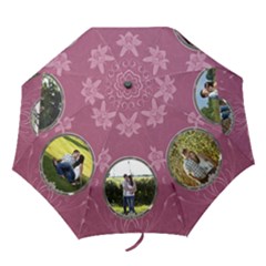 Pretty in Pink Floral Folding Umbrella