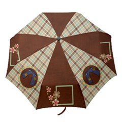 Sock Monkey Love Umbrella 1 - Folding Umbrella