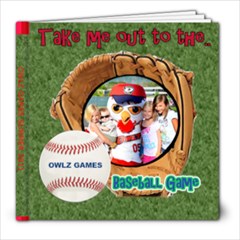 baseball game book template - 8x8 Photo Book (20 pages)
