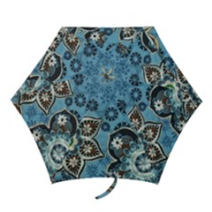 blue mini folding umbrella