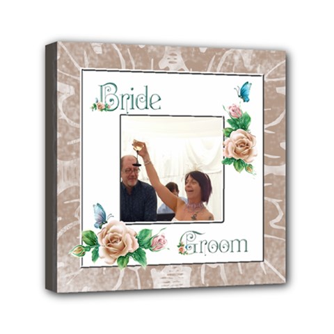 Bride & Groom Mini stretched  Canvas  6 x 6 - Mini Canvas 6  x 6  (Stretched)