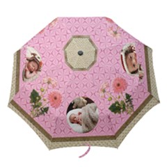 Pink Love Garden Folding Umbrella