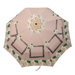 Apricot rose ripple folding umbrella