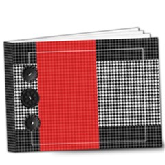 9x7 Houndstooth Deluxe Album- any theme - 9x7 Deluxe Photo Book (20 pages)
