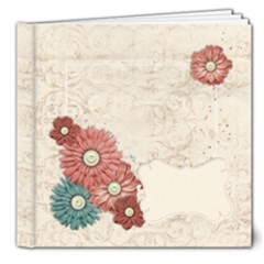 Vintage Floral/wedding/love 8x8 Deluxe