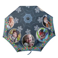 Blue Design Folding Umbrella